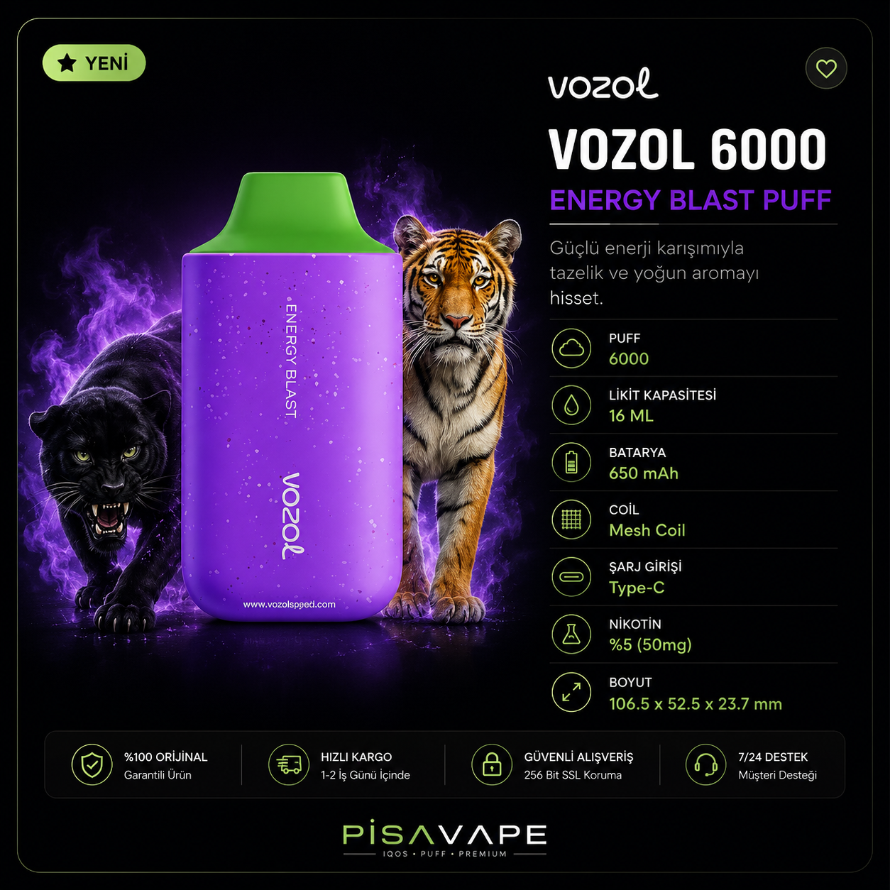 Vozol 6.000 – Energy Blast Puff