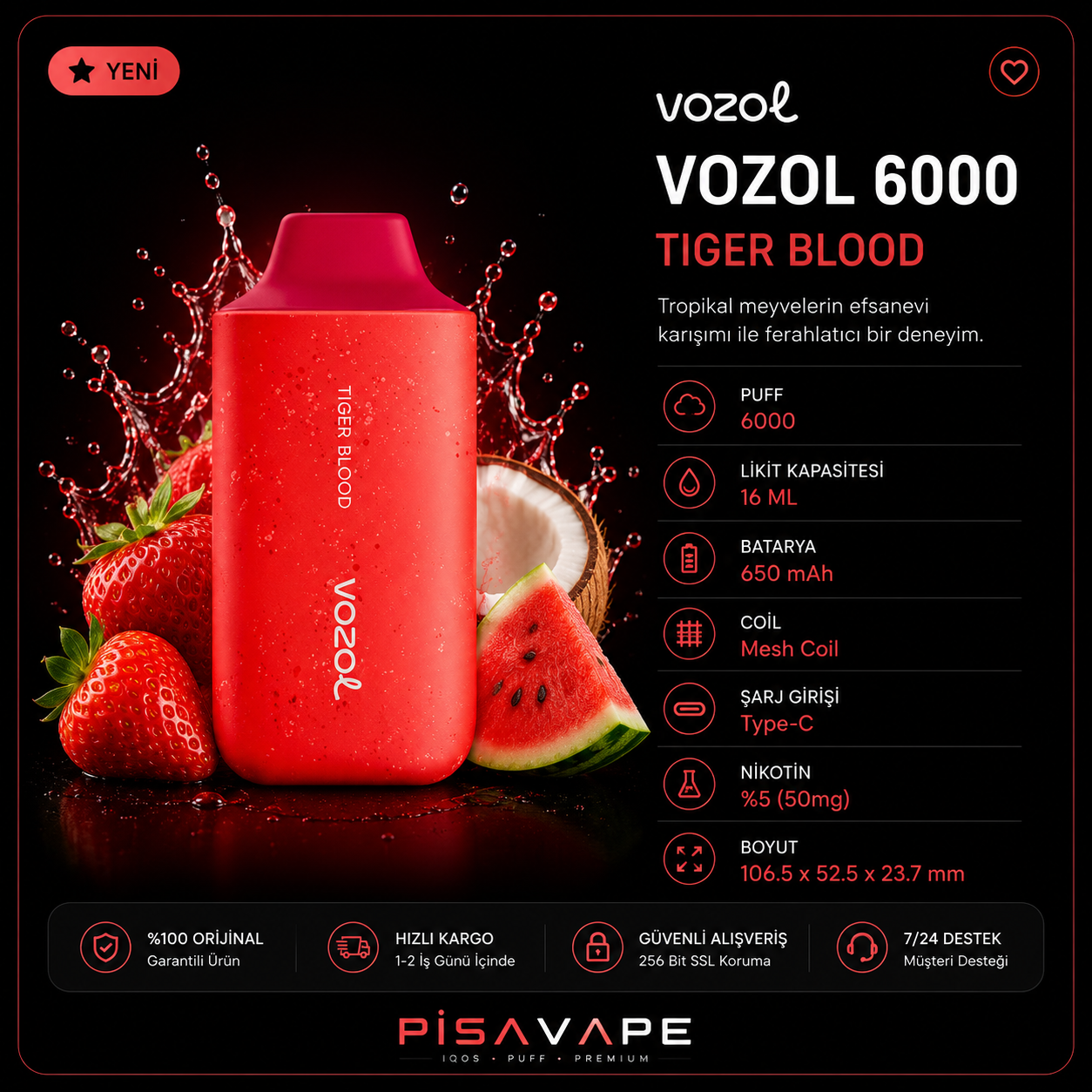 Vozol 6.000 – Tiger Blood
